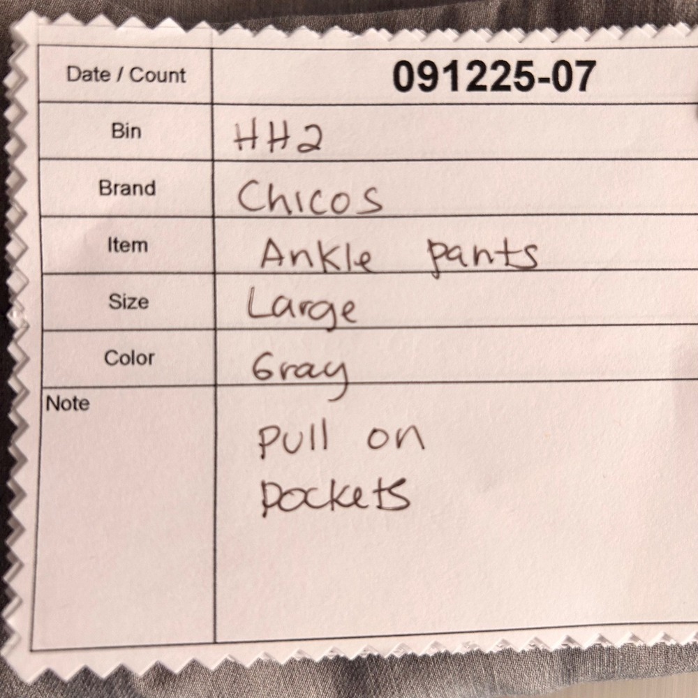 Chicos Pull On Pants‎ Gray Large Or 2 - Picture 16 of 16